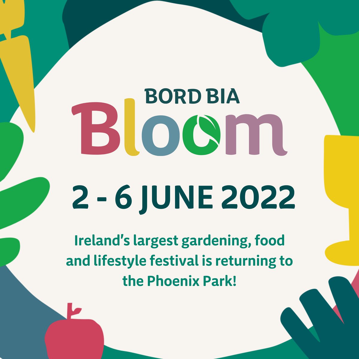 We are delighted to announce that #BordBiaBloom2022 will take place in the Phoenix Park next June! 

From exploring spectacular show gardens to enjoying Irish produce, the features you know &amp; love will return for the festival's 16th year. 

We can't wait to welcome you back 🏵️