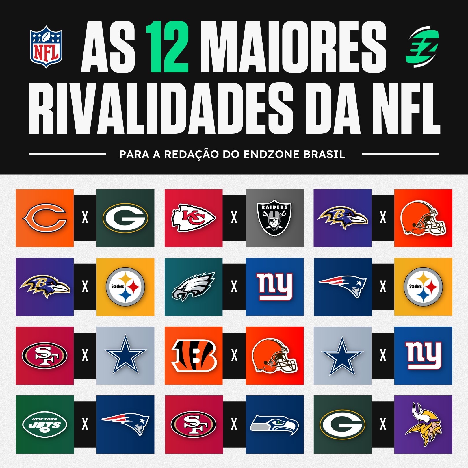 NFL: as 10 maiores rivalidades do futebol americano
