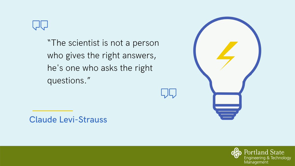 ETMConnectpdx's tweet photo. “The scientist is not a person who gives the right answers, he's one who asks the right questions.”
- Claude Levi-Strauss
#ThursdayThoughts #STEMquotes #ETMquotes
@Portland_State
@MCECSpdx
@ETMConnectpdx https://t.co/Bu6QroJf01