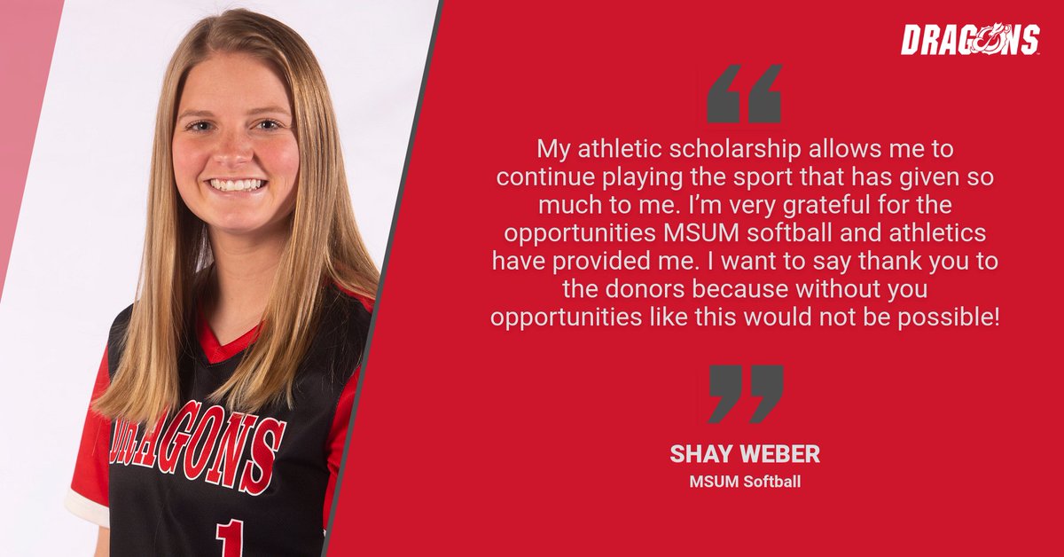 Anyone wanna give a ⬆️🖐 to <a href="/MSUM_Softball/">MSUM Softball</a>'s <a href="/shayweber01/">Shay Sall</a>?  

Head to MSUMDragons.com/GivingDay NOW and give a $5+ "high-five" to help her team get a bigger slice of the $10,000 challenge AND have your gift matched up to $25,000👏

#MSUMGivingDay