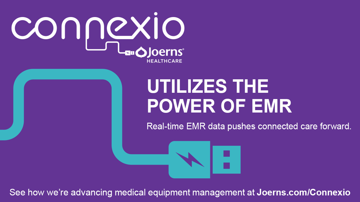 JoernsHC's tweet photo. Joerns Connexio™ is an innovative, cost-effective solution to equipment management. Connecting to real-time EMR data helps streamline care services, billing, and administrative processes. Find ways Connexio can help you at https://t.co/jzJueTr60X #Joerns #Healthcare #Connexio https://t.co/IdrHEB0E25