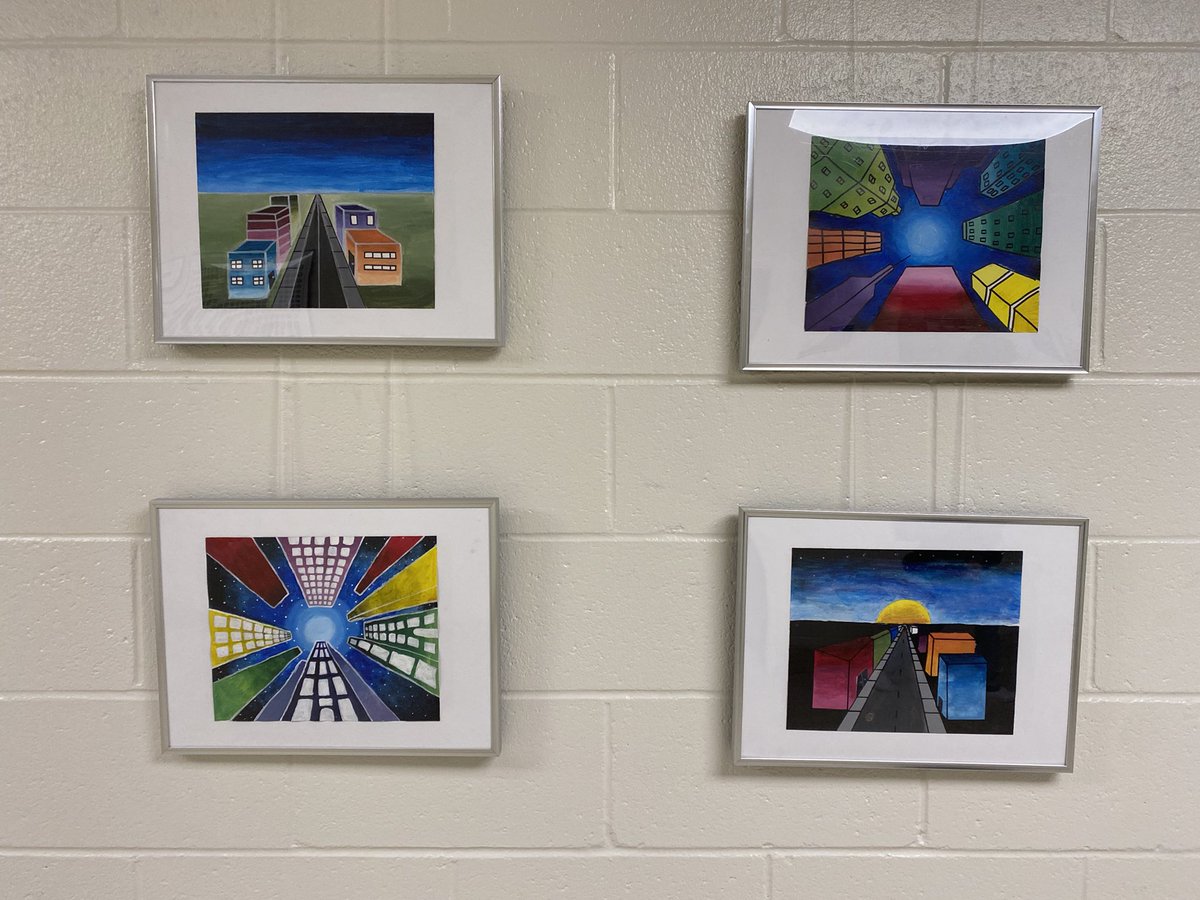 Oakridge_SS's tweet photo. New student artwork in the art gallery. Take a look! #GoOaks https://t.co/MU3U4O60J5