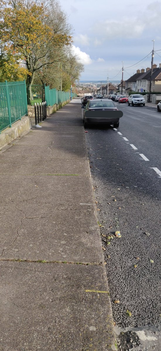 CorkCyclingCrew's tweet photo. ~40 bollards removed.

Unprotected sections now being used for parking. https://t.co/EKiaNWfzap