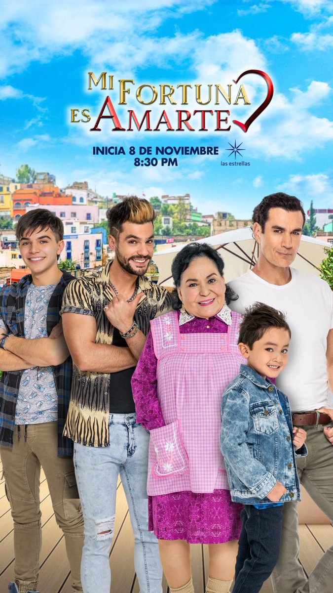 Este 8 de noviembre a las 8:30 Pm se estrena #MiFortunaEsAmarte 😍❤️ no te pierdas esta gran historia por #LasEstrellas