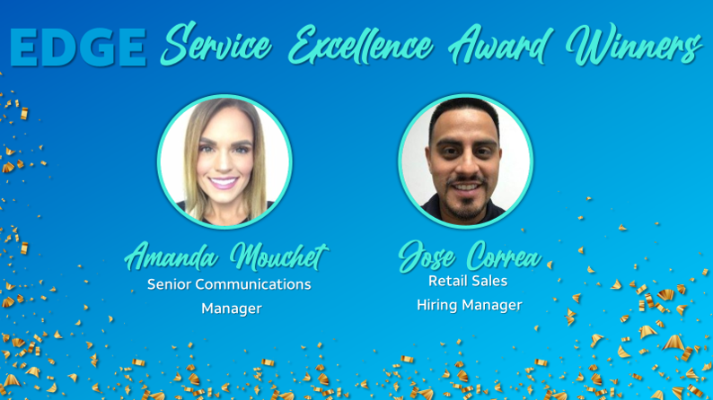 Retail_Markets's tweet photo. Please join us in celebrating @amandamouchet and Jose- 3Q 2021 Service Excellence Award winners! 🏆 https://t.co/FlbtlIPEMb