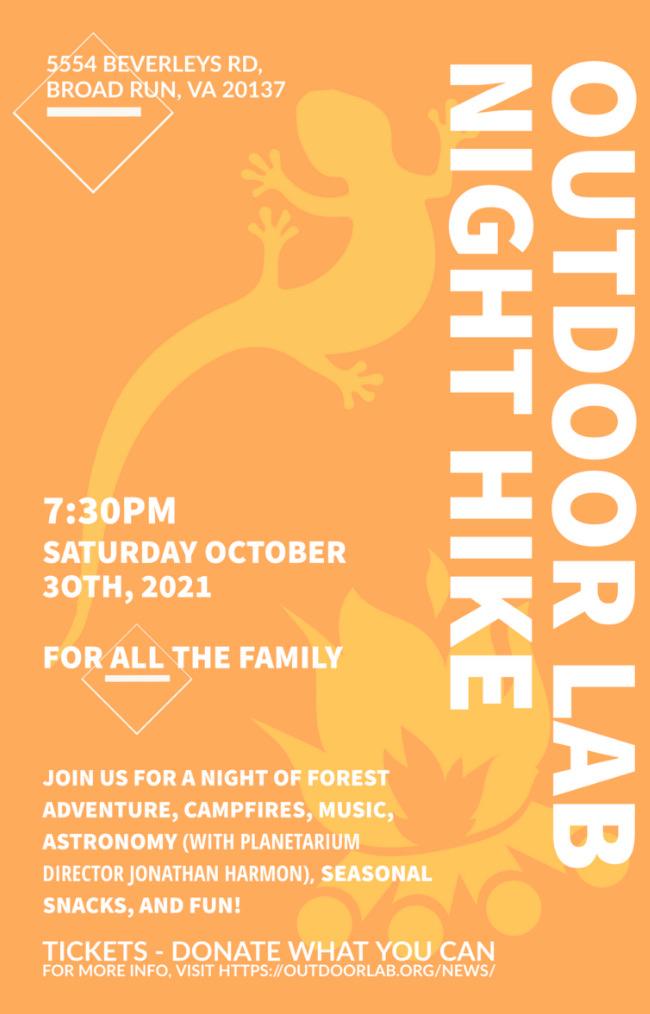 Join us for a night of forest adventure, campfires, music, astronomy, seasonal snacks and fun!

Get your tickets on EventBrite 
eventbrite.com/e/night-hike-o…

outdoorlab.org/2021/10/oct-30…