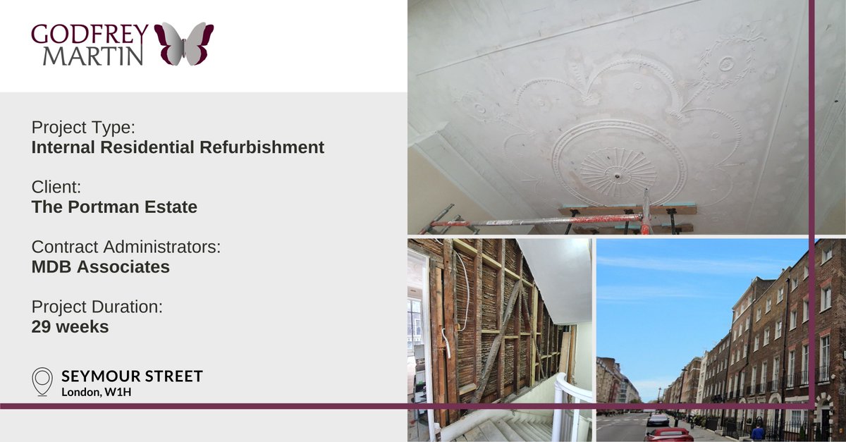Works are now well underway on this grade II listed 3rd floor apartment located at Seymour Street, #London W1H for the Portman Estates. This is a gem of a Georgian #property in the heart of Marylebone. 
We are looking forward to seeing this completed #project in the New Year.