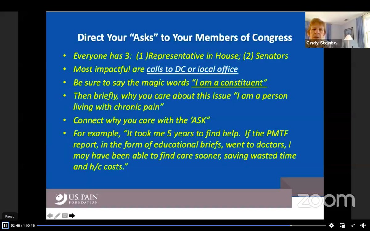 VanilaSingh's tweet photo. Today is @US_Pain’s virtual advocacy day. Contact your representatives to urge @HHSgov to disseminate the #PainTaskForce report to our nation’s frontline providers and ask @CMSgov to extend coverage for broader #ChronicPain treatments. #PainCareNow @CindySteinberg_ https://t.co/pwcPtW91hv
