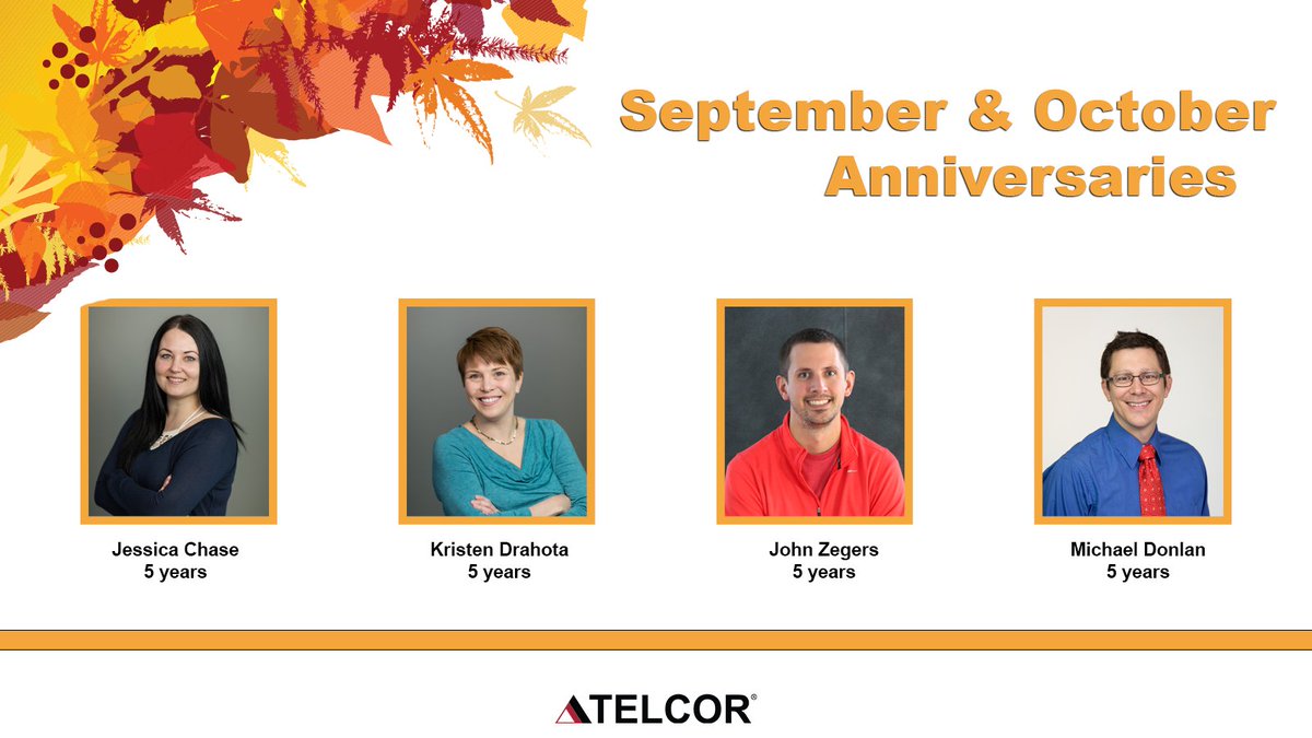 Congratulations to Jessica, Kristen, John and Michael for hitting their 5 year anniversaries at TELCOR!  We appreciate your hard work day in and day out helping customers and progressing this company. 🎉

#EmployeeAppreciation #anniverary #workiversary