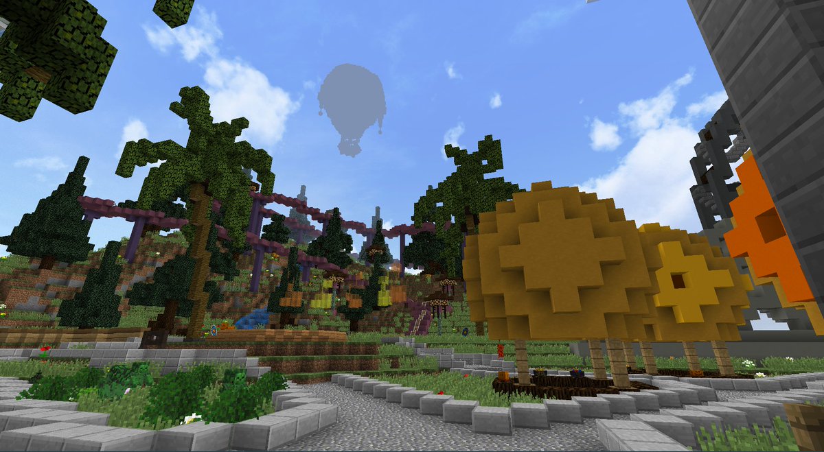 mooooonon's tweet photo. Amusement park🍭🎡
Decorated for Halloween🎈
#MinecraftLive2021 #minecraft #builders #buildminecraft #Amusementpark #halloween2021 https://t.co/bVZ4hPBP45