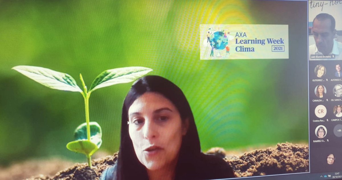 nuriagilhervas's tweet photo. @mireyamunozalo apertura la sesión de cierre de la #AXALearningWeek dónde debatiremos sobre los nuevos desafíos empresariales: cambio climático y economía junto a @juanverde #KeepLearningatAXA #WeCommittoClimate @AliciaGutiG @MyriamgilS @AXASegurosEs https://t.co/a6Hv0KUjGO