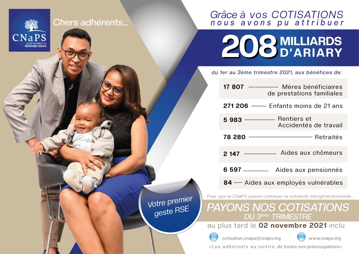 CNaPS_Mada's tweet photo. 🔵🔵🔵Chers adhérents...
#Payons nos cotisations du 3ème trimestre au plus tard le 02 #novembre 2021 https://t.co/yOZ9otOBPh