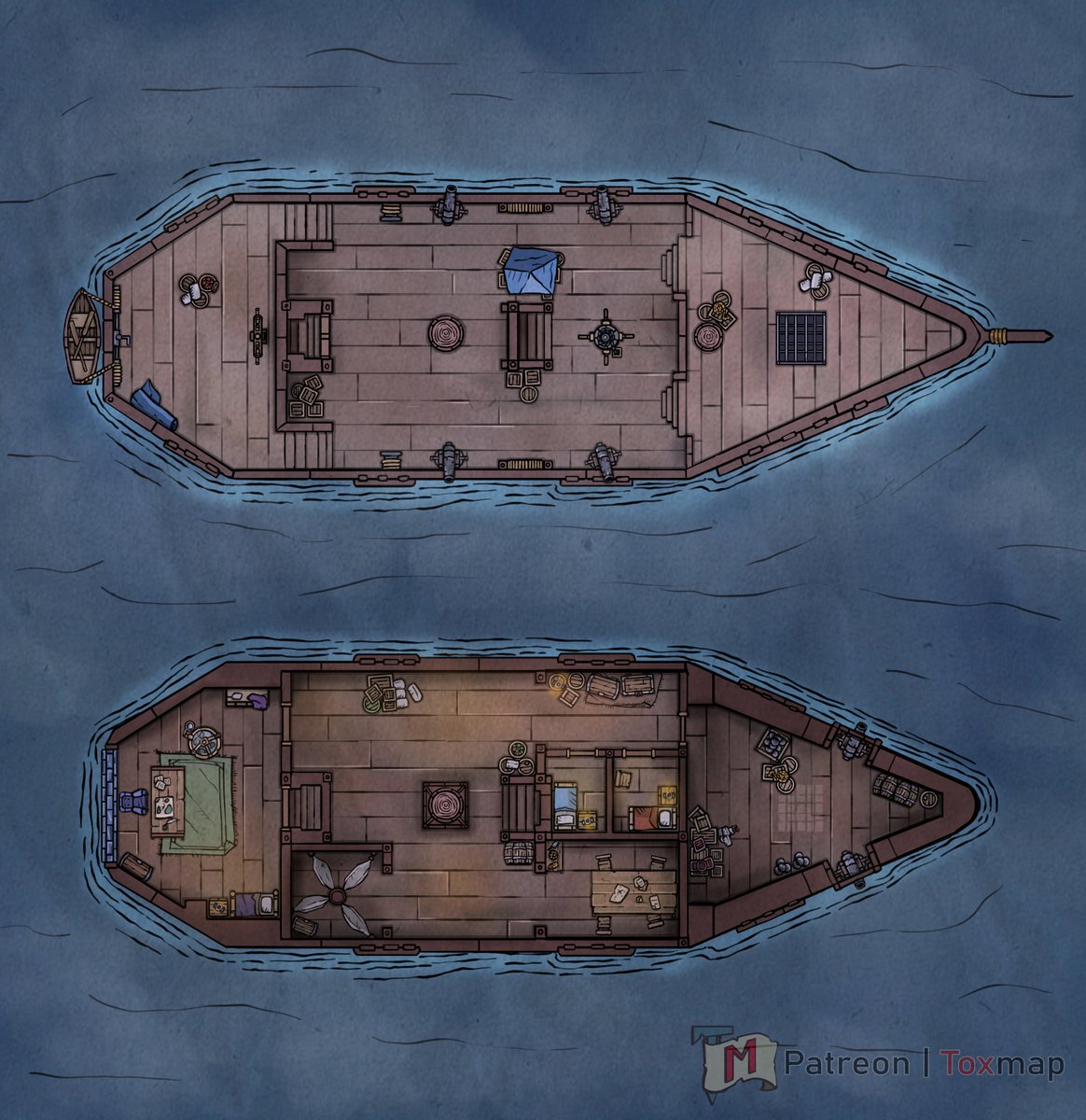 ToxMap's tweet photo. The Brig Day/Night version (32x33)
https://t.co/sKG6x9LCfy
#battlemap #battlemaps #dndmaps #dndterrain #dndbuilding #dndmapdrawing #dnd #map #rpgmap  #dungeonsanddragons #rpg #dndmap #dndart #ttrpg #dungeonmaster #tabletopgames #tabletoprpg https://t.co/IUsudVNUhv