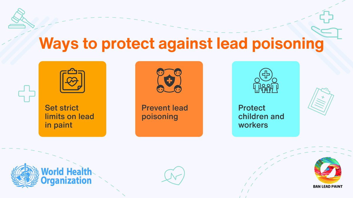 WHOAFRO's tweet photo. Action is still needed in many 🌍countries to #BanLeadPaint &amp; reduce risk of lead exposure.

Lead is toxic and harmful to health. It could damage the:
⚠️ Brain
⚠️ Kidneys
⚠️ Liver
⚠️ Blood
⚠️ Reproductive system

International Lead Poisoning Prevention Week https://t.co/2av6YhefvK