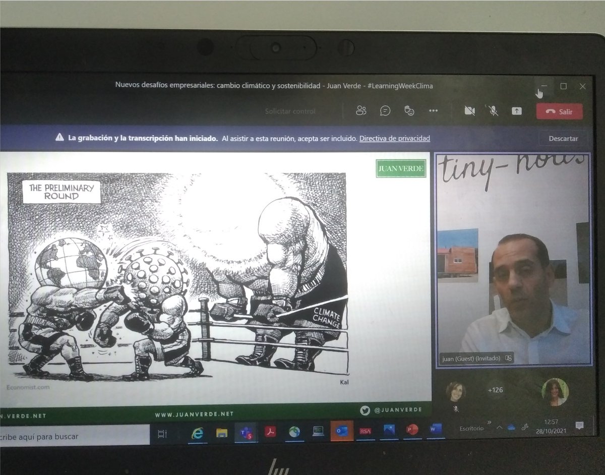 Reflexionando con <a href="/juanverde/">Juan Verde</a> sobre nuevos desafíos empresariales vinculados al cambio climático, en la clausura de nuestra #AXAlearningweek. Qué privilegio! #Wecommittoclimate #proudtobeaxa