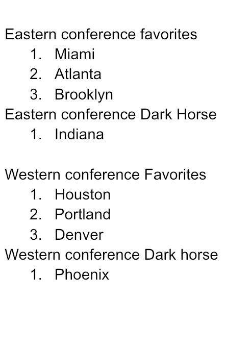Here is my season 3 conference favorites as well as dark horses