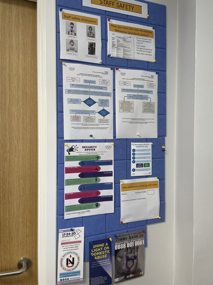 WM AICU made #staffsafety a pledge for 2021. Fantastic board up with all the resources for our team.