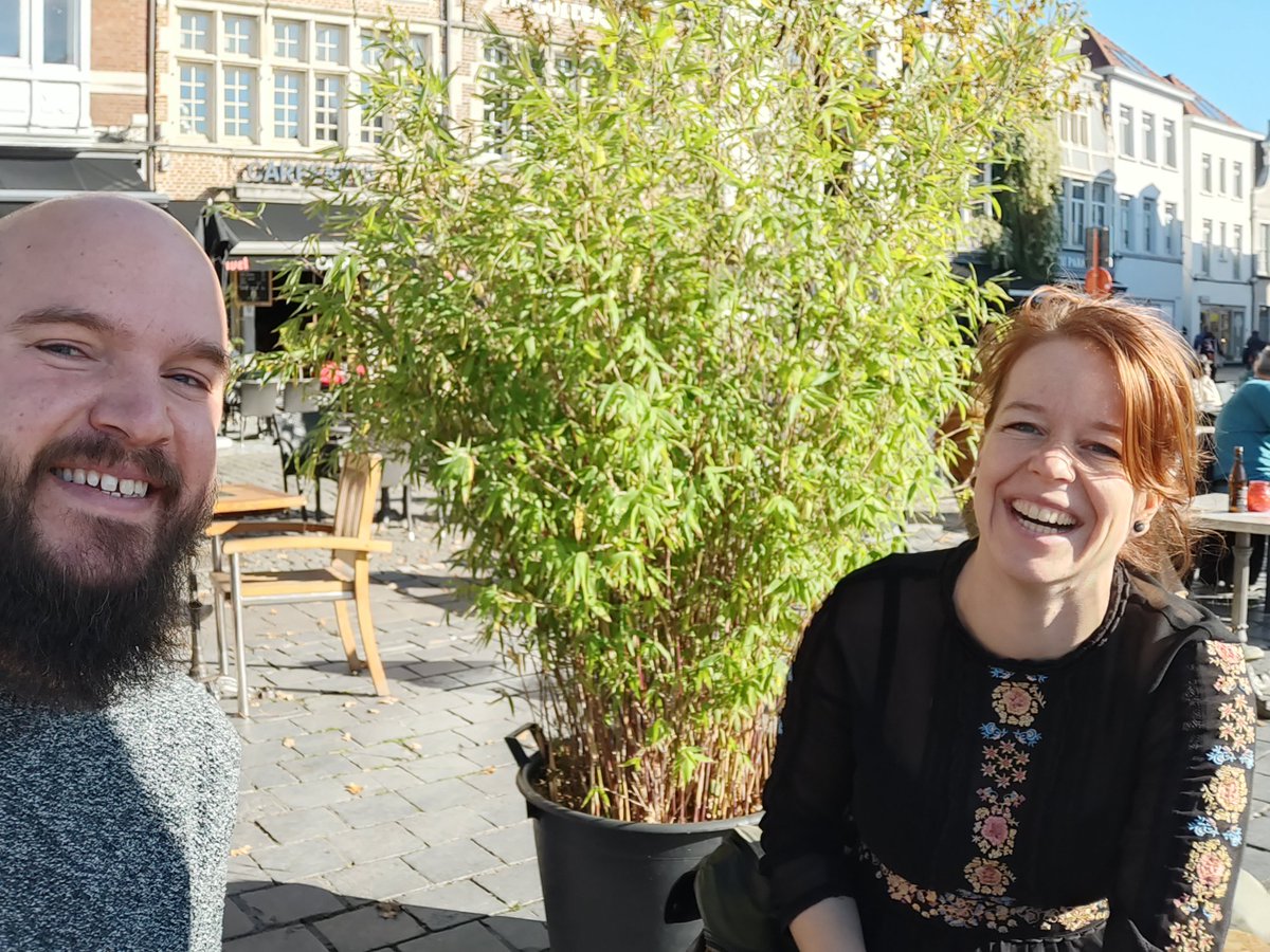 Finishing touches in Ghent for our #atd combo session Painting the product picture. <a href="/klaartjejulia/">Klaartje Julia</a> and I are looking forward to seeing you all <a href="/AgileTD/">Agile Testing Days</a> in Potsdam.