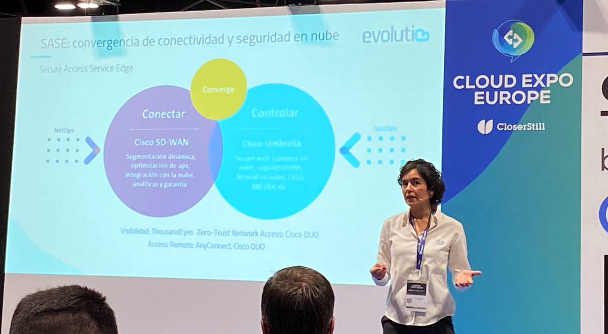 Dolors_guillen's tweet photo. Importante también son los retos de conectividad y seguridad. Cada vez trabajamos con más datos, pero también con más ciberataques. Muy ilustrativa la ponencia de #evolutio i @cisco_spain #SASE

#MadridTechShow #ESHOWMadrid #MTS21 https://t.co/AcDOaLXtlx