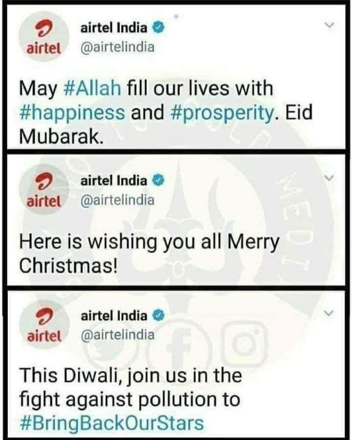 DeveshKaleDM's tweet photo. Thank you for showing hypocrisy @airtelindia @Airtel_Presence @airtelnews
I'm stopping use of airtel.
#stopusingairtel
#boycottairtel
#Airtel https://t.co/ZQV6h9DdCs