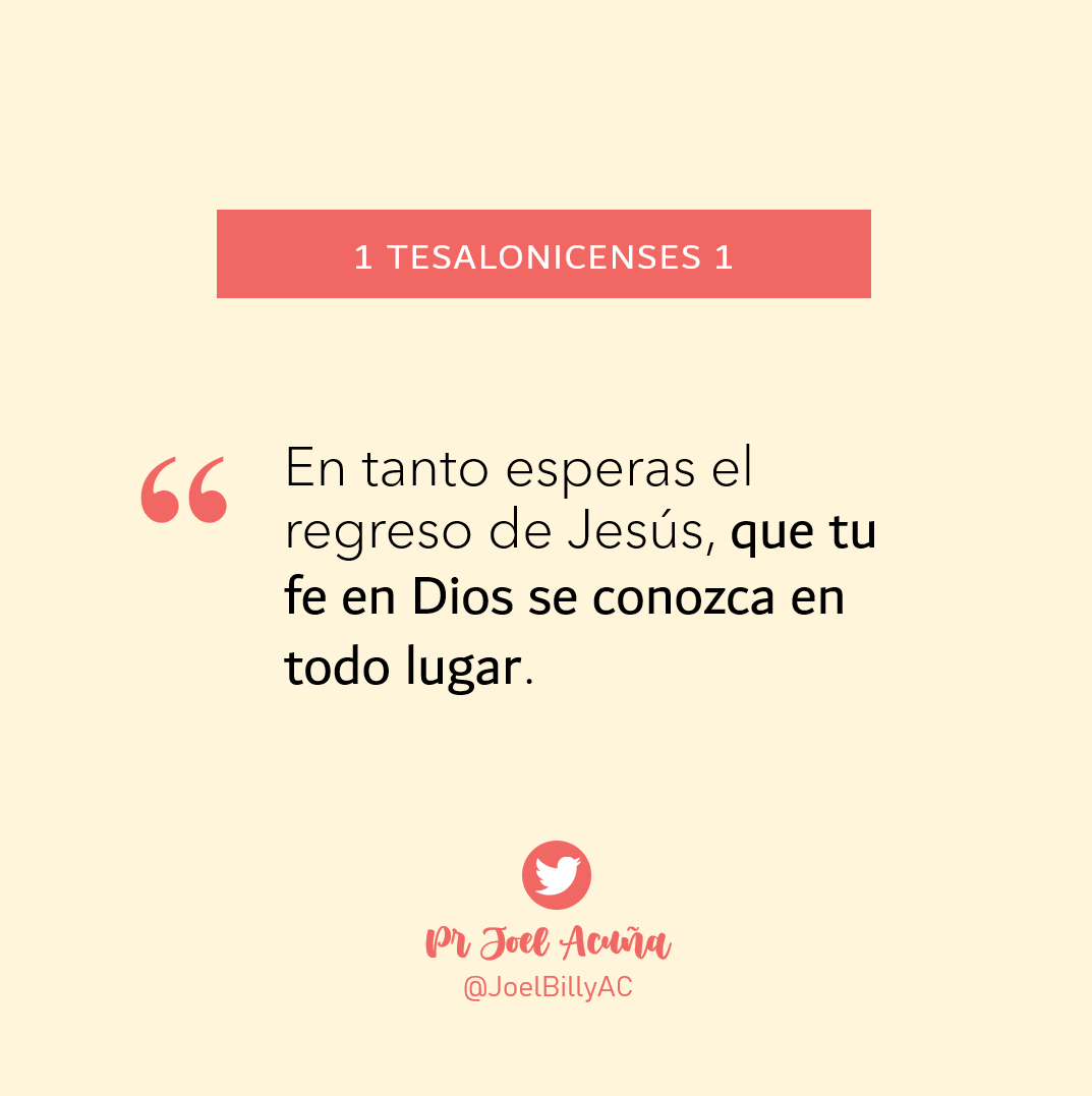 JoelBillyAC's tweet photo. #1Tesalonicenses 1⃣
📢 "Porque partiendo de #vosotros ha sido #divulgada la Palabra del Señor, no sólo en Macedonia y Acaya, sino que también #entodolugar #vuestrafe en Dios se ha #extendido, de modo que nosotros no tenemos necesidad de hablar nada"
..........
#rpsp #PrimeroDios https://t.co/HalYXHu6Nc