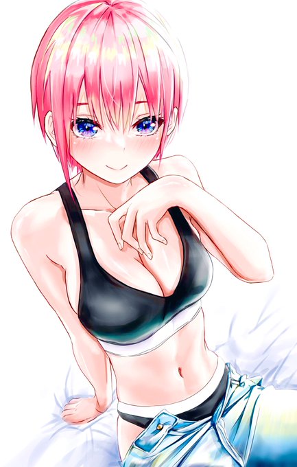 泉 シンさんがTwitterに投稿した中野一花(五等分の花嫁)のイラスト。