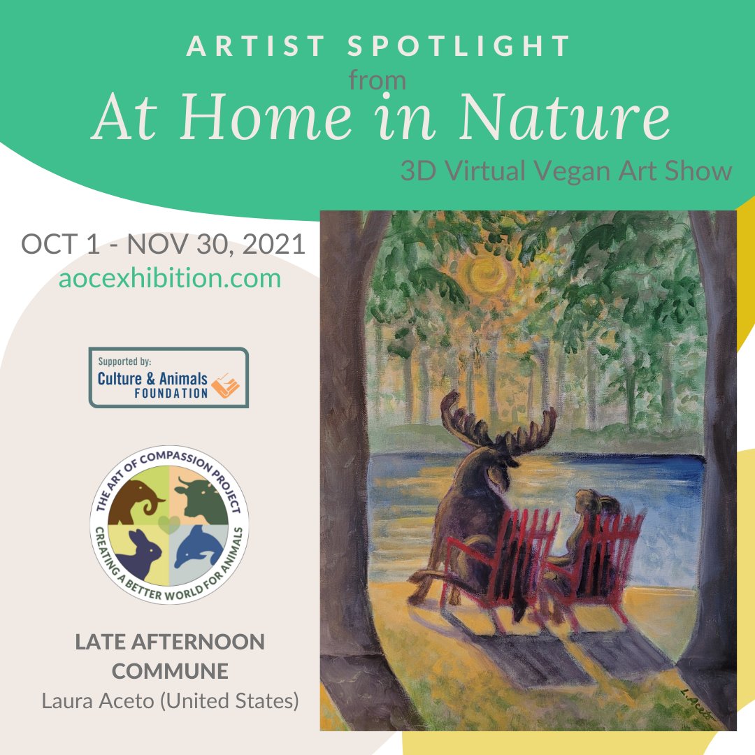 Laura Aceto is one of 15 artists in our current 3D vegan art buff.ly/3zjE4FA view her painting and read about her process and intention, go to buff.ly/3hyG05y. #aocexhibition #thegoodelifeuk #artofcompassion #veganart #veganexhibition #lauraaceto