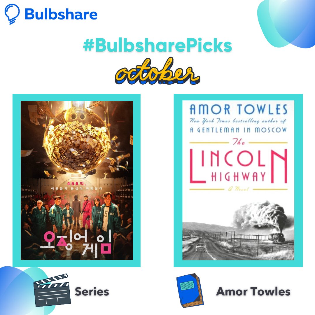 SMGignite's tweet photo. These are some of our favourite picks for October. Comment below if you liked our recommendation and tell us your favourites from the month.📺 📘
#Bulbshare #PickOfTheMonth #FavouriteSeries #FavouriteBook #OctoberPicks #WebSeries #Netflix #SquidGame #BookLovers #NetflixAndChill https://t.co/dc6AddvTWC