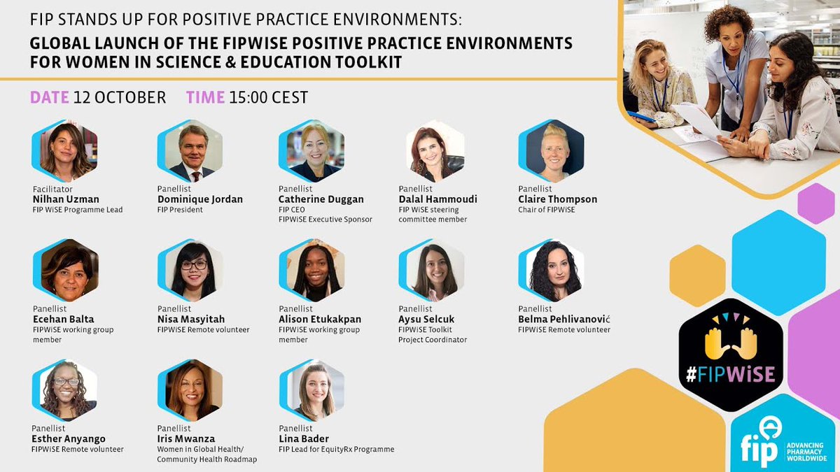 agilitylifesci's tweet photo. βThis has been a phenomenal piece of workβ β Our CEO @claire6thompson
Did you miss the global launch of the #FIPWiSE toolkit for positive practice environments for women in science & education? Catch up here:
https://t.co/MivSKIexos
@FIP_org #TransformPharmacy https://t.co/LIn54mPNzs