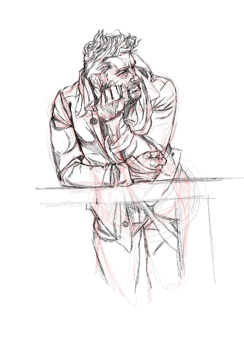 paige_hickling's tweet photo. Think I did this one to fast!! Another pose, a bit to ruff on this one than my last one! #sketch #drawing #pose #protait #dailyart #dailydtawing #draw #art https://t.co/fg6942srah… https://t.co/aJuAwWYLdt