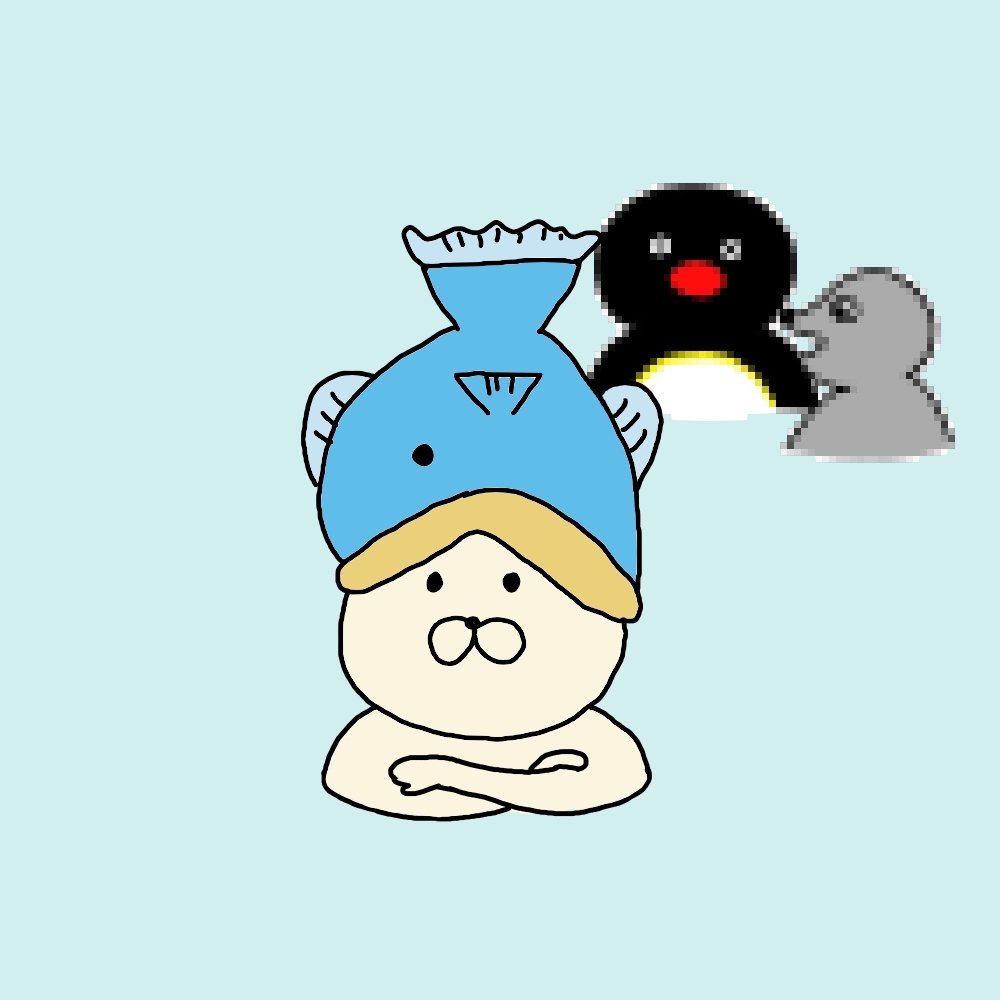 ザリスチャン ピングーにサカナが頭にはまって取れなくなっちゃう的なお話があったのですが うすい記憶 定期的に思い出す幼少期の強烈な思い出です ゆるい絵 ゆるいイラスト イラスト イラスト好きさんと繋がりたい 絵描きさんとつながりたい