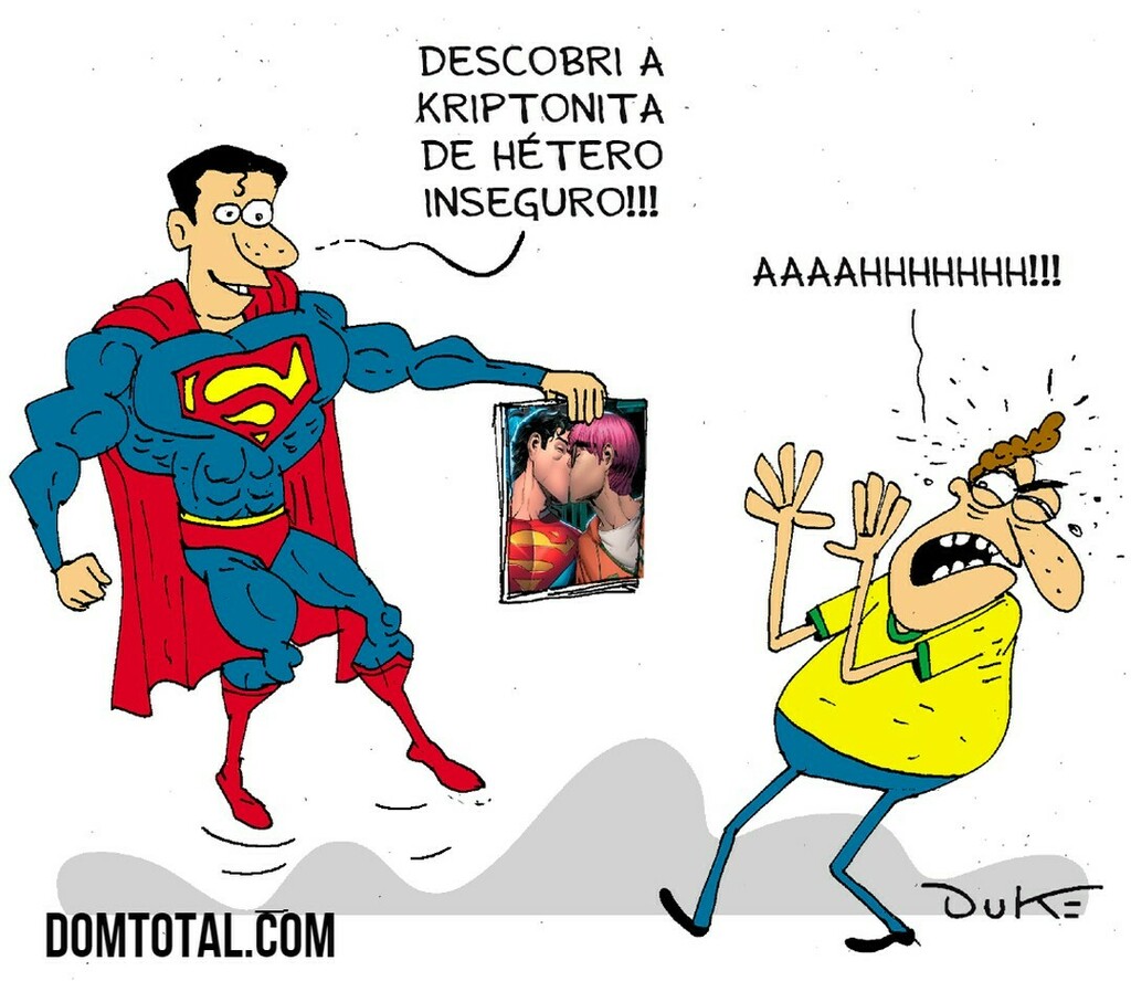 domtotal's tweet photo. Homofóbicos não passarão
Por @dukechargista
#domtotal #chargedodia #chargedoduke #homofoibiaécrime #homofobianao #lgbtq🌈 #lgbt #mauriciodovolei #minastenisclube #respeito #superhomem #dccomics https://t.co/eKj90Ag6vB https://t.co/7bGHXcagWc