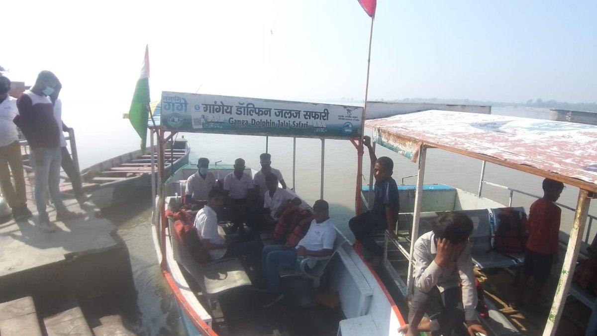 moefcc's tweet photo. Cementing efforts for Arth Ganga:
Ganga Praharis of @wiiofficial1 organising the Ganga Ustav Mela at Bijnor, Uttar Pradesh. This Mela displays handcrafted items like Matt, basket &amp; pickle and the educative Ganga River Dolphin Safari facility for visitors. https://t.co/90SFYU1PCK
