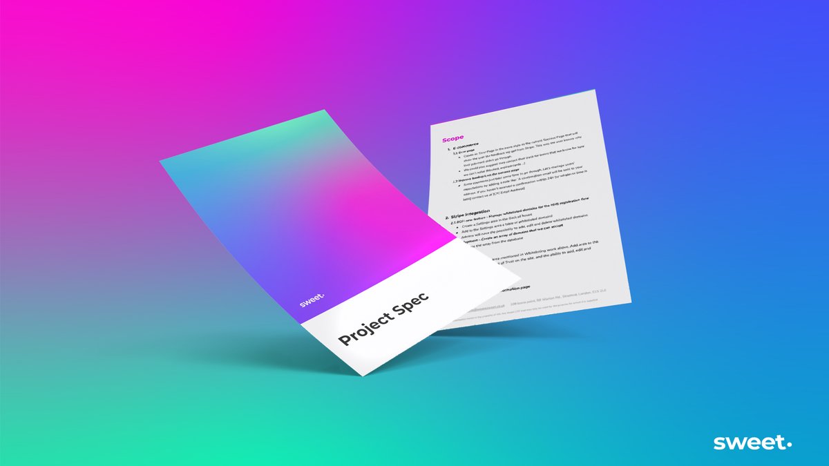 sweetwebdesign's tweet image. Technical specifications set clear #expectations between stakeholders and developers.

A good #techspec answers questions before they need to be asked, saving days of development resource by providing a single source of truth for your team.