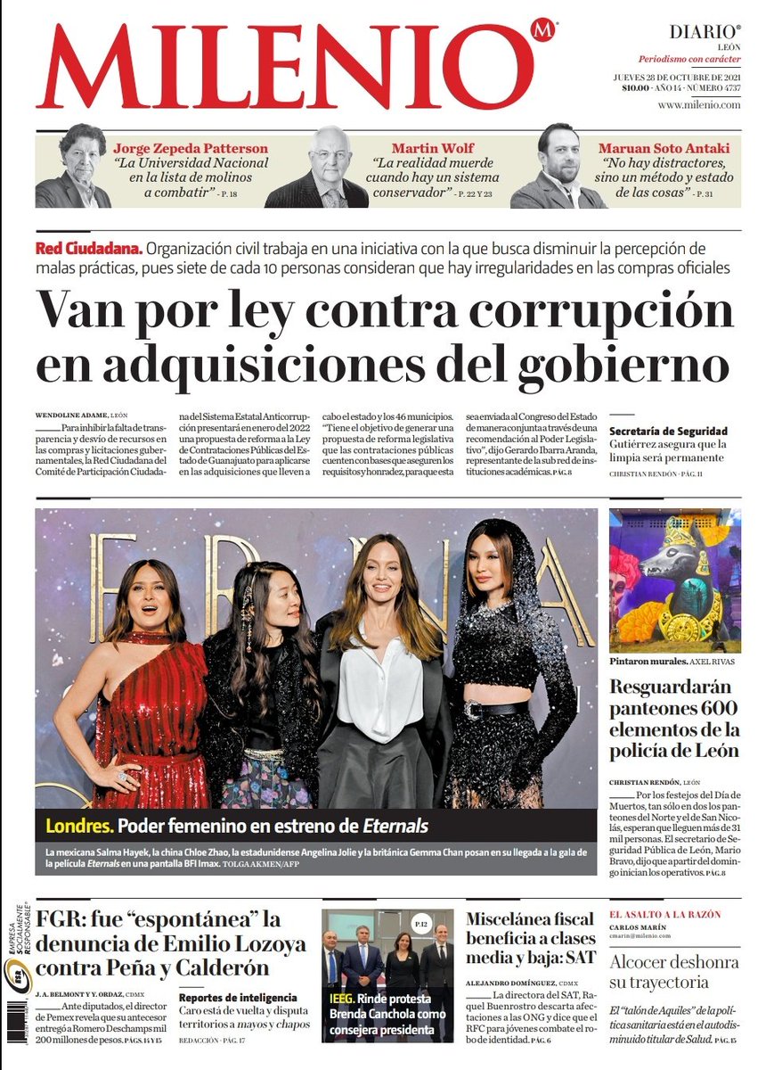 milenio_leon's tweet photo. #BuenDía 🌤️

Hoy #EnPortada 📰

Van por ley contra corrupción en adquisiciones del gobierno
👇 Entérate de más
https://t.co/xXwvmzmbnc https://t.co/A9o3EISxEA