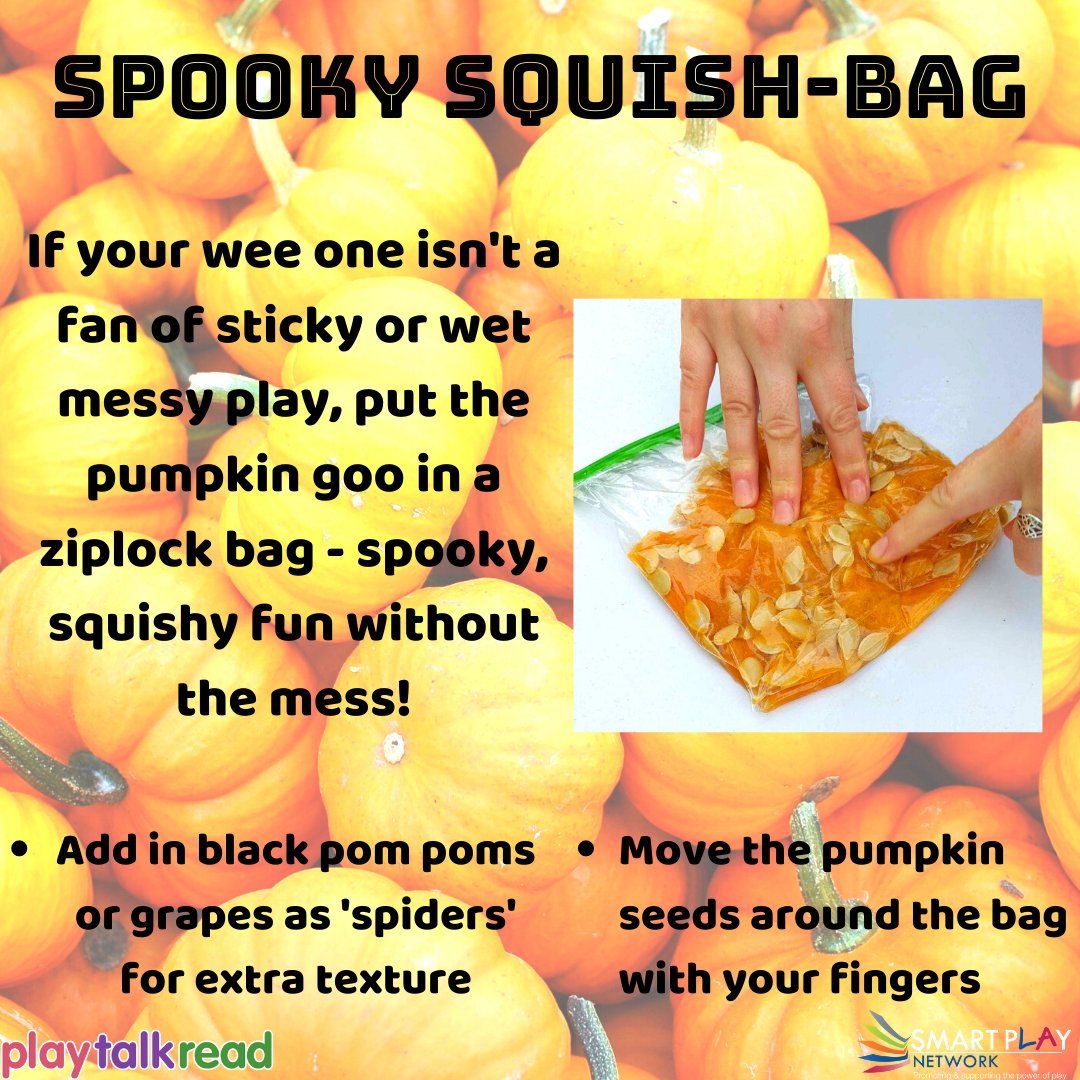 playtalkread's tweet photo. 🎃Halloween Week🎃
Pumpkin sensory play! Keep your pumpkin insides for some gooey sensory play. This is a great activity to keep children of all ages occupied for hours👻 #PlayTalkRead #Smartplaynetwork #parentclub #sensoryplay #halloween #pumpkin https://t.co/CNpJu9CbW6