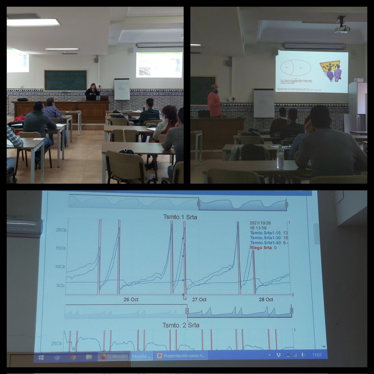 Manejo #sostenible del #riego en #subtropicales. Trabajos de riego deficitario y gestión del estrés con @Emferri1. Y Mercedes Romero y Francisco Huertas nos hablan de #huellaambiental y gestión del #fertirriego en la jornada de #CSER @riegosostenible @IfapaJunta @AgriculturAnd