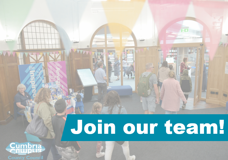 Cumblibraries's tweet photo. We have some exciting opportunities coming up in Cumbria Libraries!

Follow us to keep up to date with recruitment – our adverts will be going live shortly! https://t.co/y5qQsxKl3S