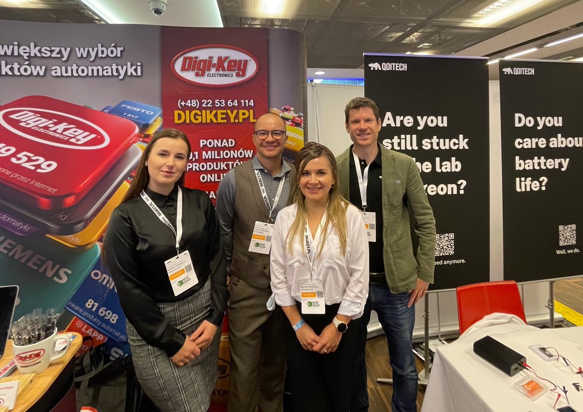 QoitechWorld's tweet photo. At #EvertiqExpo in Warszawa today, demoing how to match your device to the right energy source! Like @epishine's light energy harvester 💡 

Booth #254 if you're in the neighbourhood, just next to our distributor @digikey  👋😀

#measureeverydamnday https://t.co/9qRYztHulz