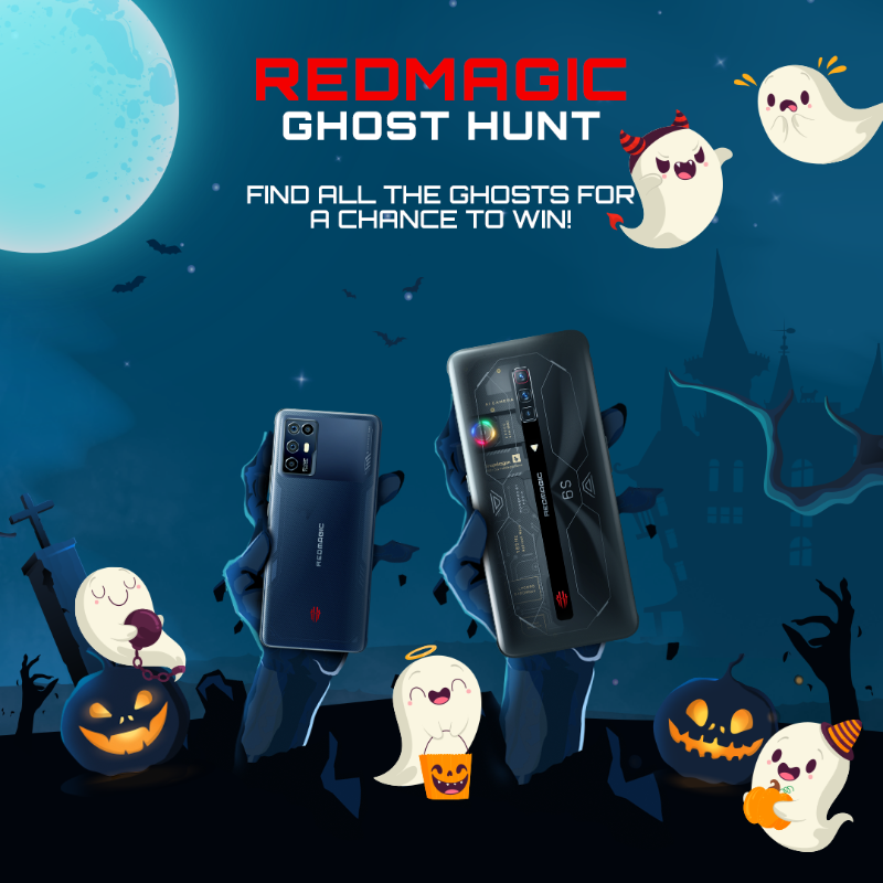 redmagicgaming's tweet photo. Our website has been invaded by Ghosts! 😱

We need a team of Ghost Hunters to help us! Comment the total number of Ghosts you can find and stand to win a REDMAGIC 6S Pro, 6R, and more! Like &amp; share this post to be eligible!

https://t.co/1aNONyTUMc