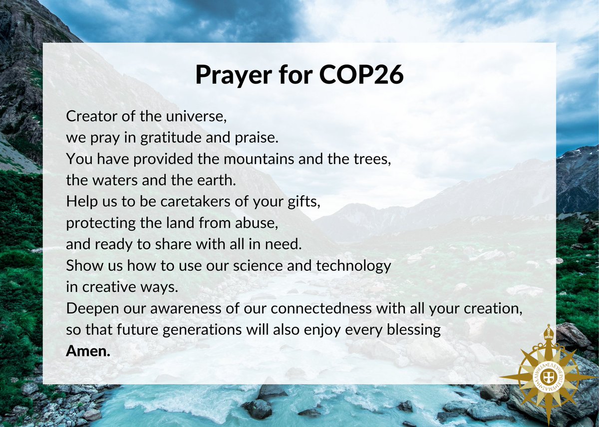 Join us in prayer as we kick off the first day of #COP26Glasgow #Faiths4COP26 ✝️🌍