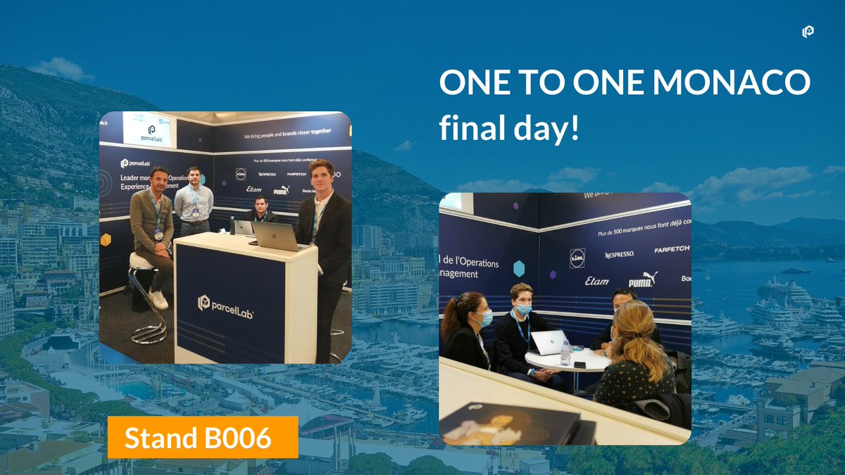 parcellab_en's tweet photo. It's the last few hours at @1to1Monaco - the team has had some great discussions around everything e-commerce &amp; #OperationsExperienceManagement (#OXM)

It's great to be doing these things in person again.

Join us at future events:

https://t.co/65awolfH4q

#1to1Monaco #ecom https://t.co/mJKbJzURlT