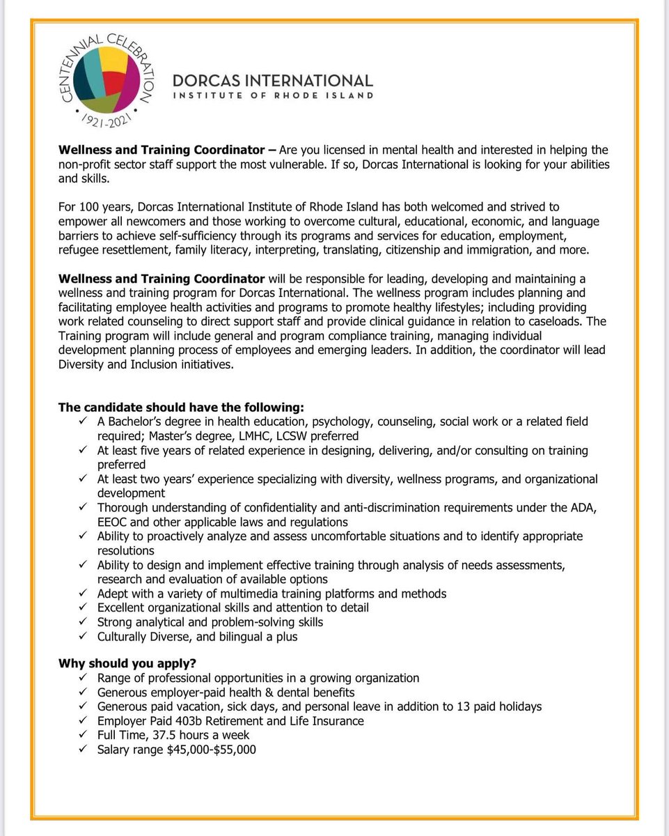 dii_of_ri's tweet photo. Are you licensed in mental health and interested in helping the non-profit sector staff support the most vulnerable. If so, we are looking for YOUR abilities and skills. Come join our team of professionals. Apply today! https://t.co/hZVdq7YVDJ