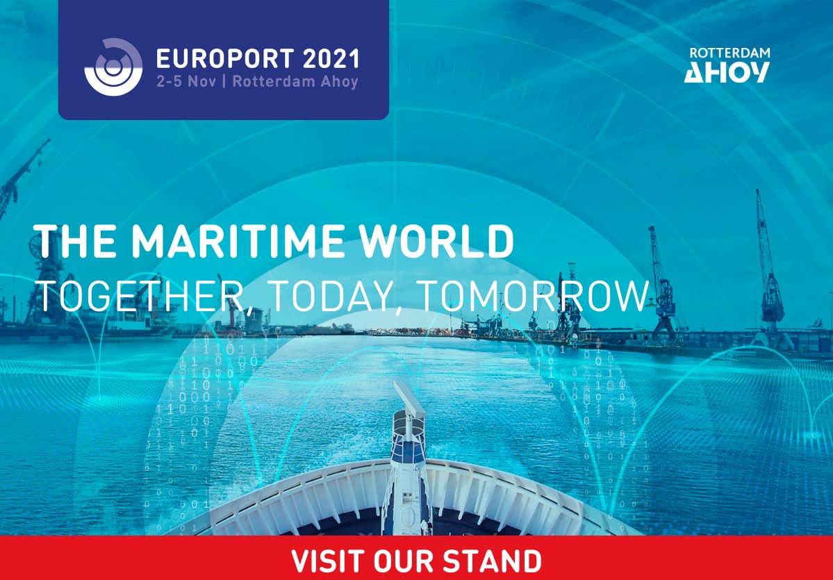 One week until Europort exhibition! After a year, we cannot wait to see you in person. Join Frank Relou as we also present on this years #Innovation Stage Nov.2, 13:00 – 13:45, central Plaza.

See you at booth 1509! #Europort2021 #MaritimeEvents #Shipping #MaritimeTechnology