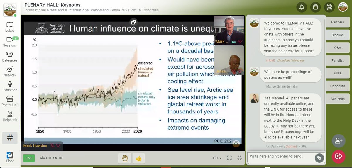 Keynote speaker Mark Howden giving a keynote on Climate Change and how it drags agric. productivity both in grassland and rangelands #igrckenyachapter2021 <a href="/danamkelly/">dana kelly</a> <a href="/APSK_Kenya/">Animal Production Society of Kenya (APSK)</a> @kilimoKE <a href="/FrankJesseObare/">OBARE #COYG</a> <a href="/shadrackagaki/">Shadrack Agaki 🇰🇪</a> <a href="/imorotuk/">Dr Eliud Kireger</a> <a href="/kalromkulima/">KALRO</a> <a href="/elkananyambati/">Elkana M. Nyambati</a>