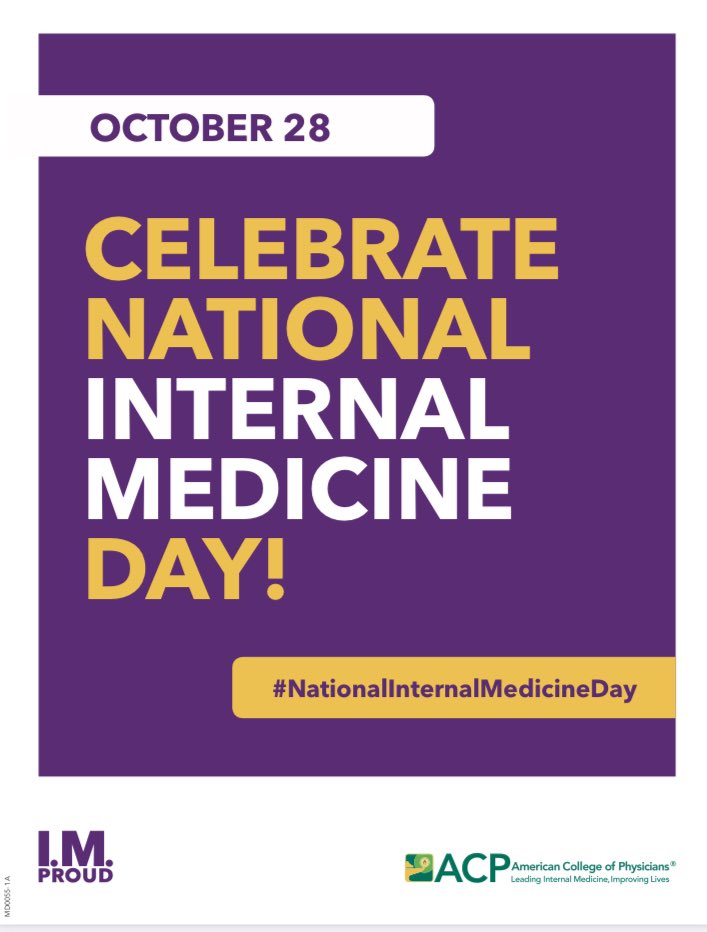 Happy #NationalInternalMedicineDay  #IMProud to be a general internist and IM residency PD!!