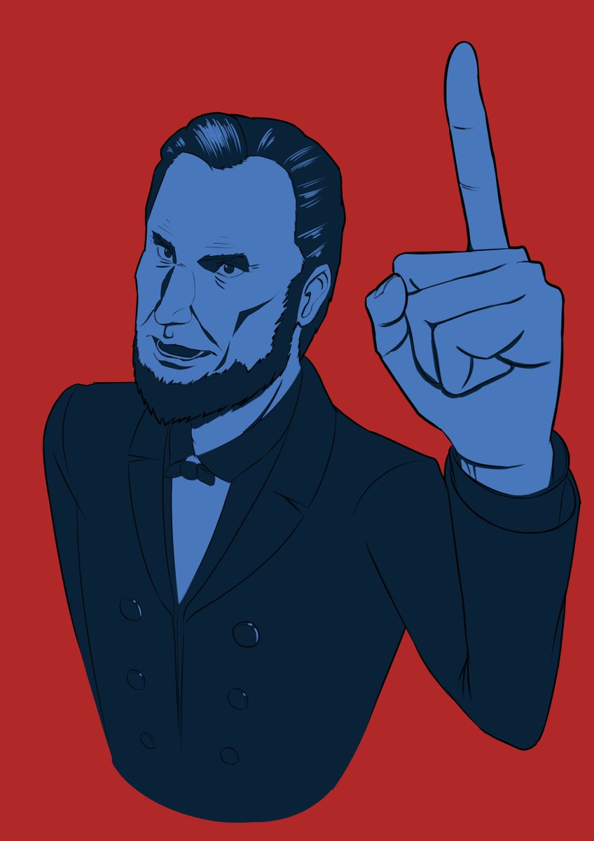 なぜかリンカーン大統領を描いた なんで描いたんだろう メソ のイラスト