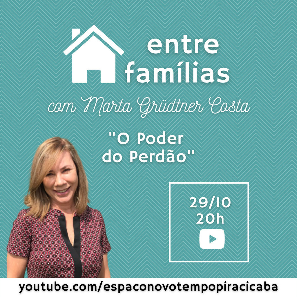 Espaco_NT's tweet photo. Nesta semana vamos receber Marta Grüdtner Costa. Ela é pedagoga e psicóloga. Atualmente lidera os ministérios da criança e do adolescente, ministério da mulher e AFAM da 

Vamos bater um papo sobre O Poder do Perdão. 

Você é nosso convidado! https://t.co/CYFwCpuxXy https://t.co/iuykNU65Mf