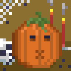 XPUNKNFTs's tweet photo. As promised @jordannharryy we made your real XPUNKIN into an XPUNK👀 Is this averagely aggressive enough @thebearablebull ?

#XPUNKS goes #halloween 👀🙏 https://t.co/oopXHBsOEx