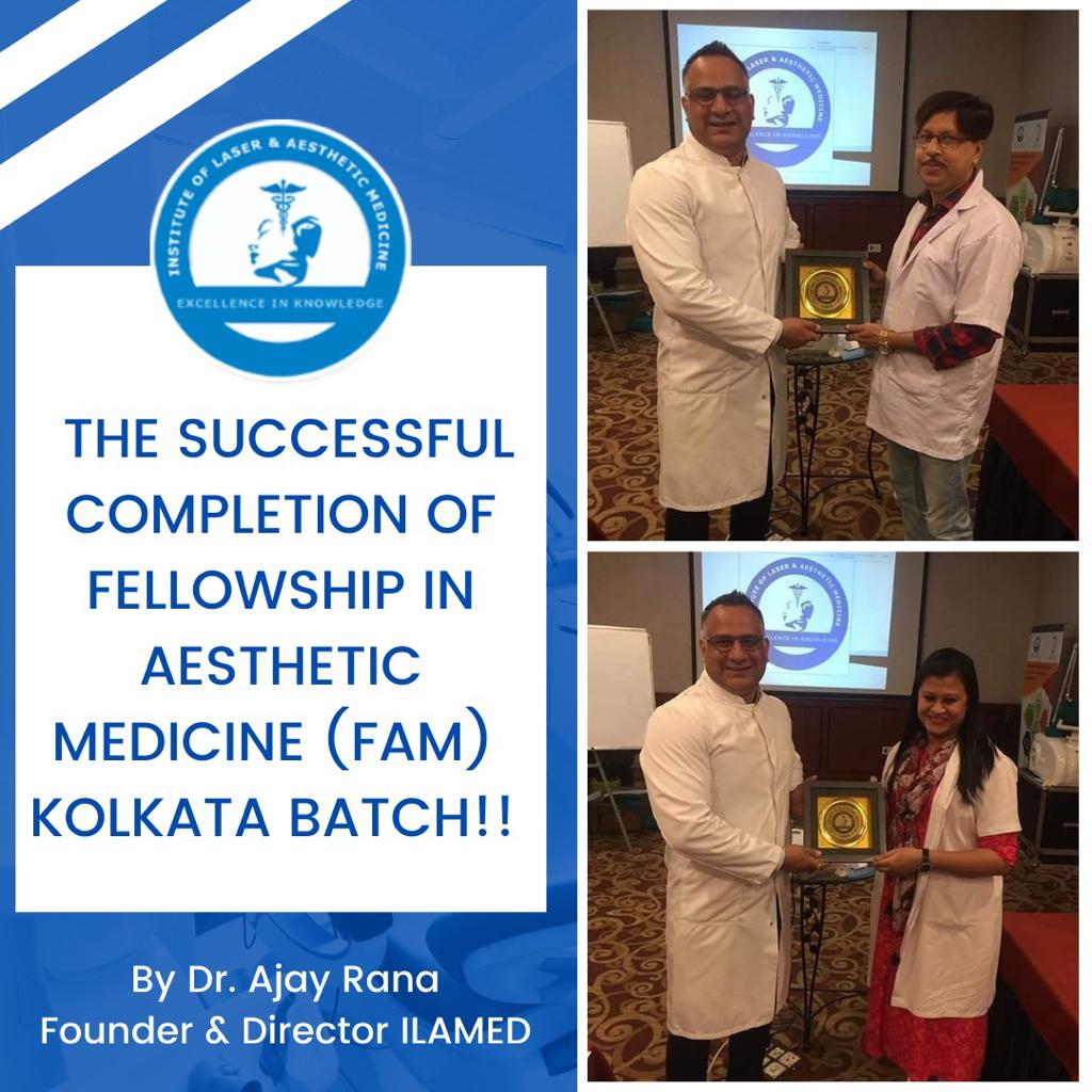 ilamed199's tweet photo. ILAMED ANNOUNCES THE SUCCESSFUL COMPLETION OF ITS FELLOWSHIP IN AESTHETIC MEDICINE (FAM) KOLKATA BATCH!! 

#DrAjayRana #ILAMED #Cosmetology #aesthetic #courses #medical #training #chandigargh #medicaltraining #cosmetologycourse #aesthetictraining https://t.co/4l3M4OVlSn